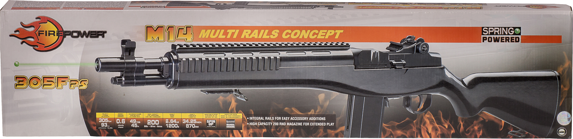 FUSIL M14 MULTI RAILS CONCEPT